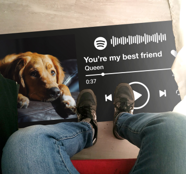 Spotify musik med text och bild personlig vinylmatta - Tenstickers