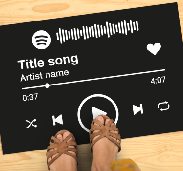 Spotify text personlig vinylmatta - Tenstickers