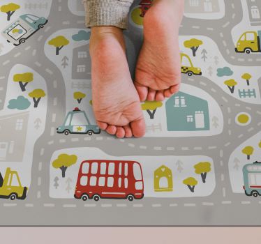 Stadskarta vägmatta - Tenstickers