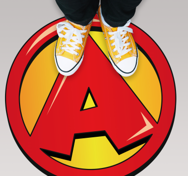 Super initial bokstav barn matta - Tenstickers
