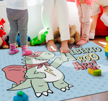 Superhjälte dinosaurie Andra Vinylmattor - Tenstickers
