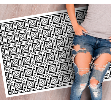 Symmetriska kakelmönster Vinylmatta geometrisk - Tenstickers