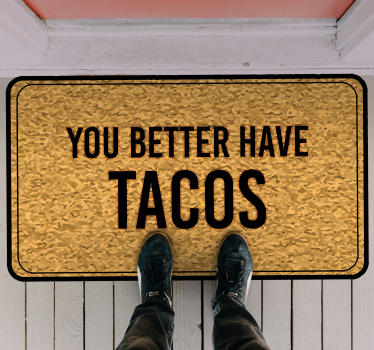 Tacos välkomstmeddelande Vinylmattor med fraser - Tenstickers