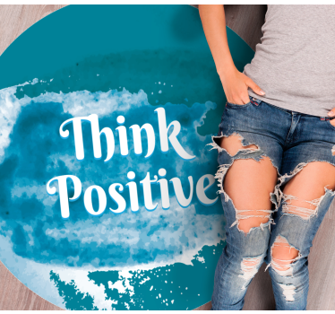Tänk positivt nu Vinylmattor med fraser - Tenstickers