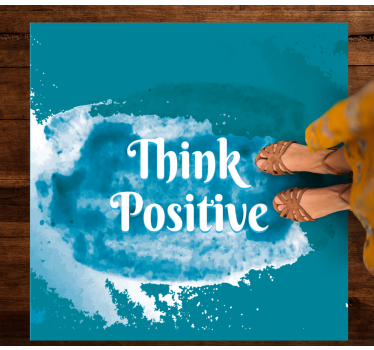 Tänk positivt Vinylmattor med fraser - Tenstickers