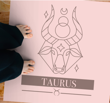 Taurus stjärntecken Vinylmattor med fraser - Tenstickers
