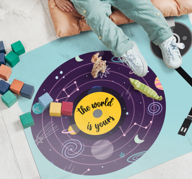 Tema för världsutforskning Vinylmatta Barn - Tenstickers