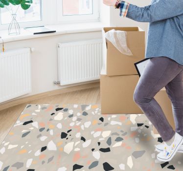 Terrazzo inspirerad Vinylmatta textur - Tenstickers