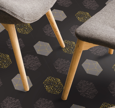 Texturerat hexagonmönster Vinylmatta geometrisk - Tenstickers