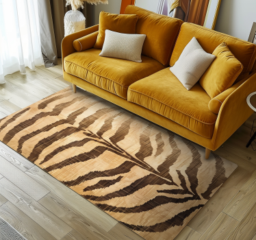 Tigerränder Vinylmatta beige - Tenstickers