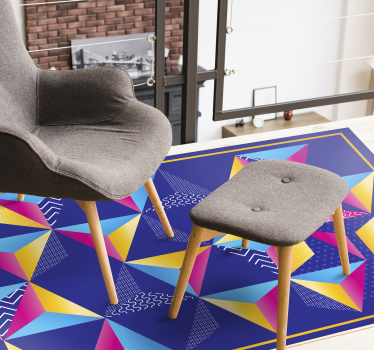 Trianglar med olika texturer geometriska mattor - Tenstickers