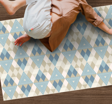 Trianglar och diamanter Vinylmatta geometrisk - Tenstickers