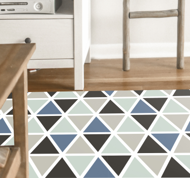 Triangulära färgsektioner Vinylmatta geometrisk - Tenstickers