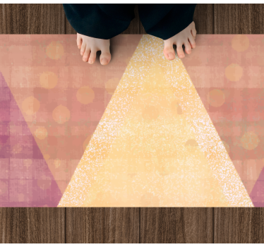 Triangulärt färgschema Vinylmatta geometrisk - Tenstickers