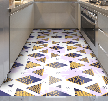 Trekantigt marmormotiv Vinylmatta geometrisk - Tenstickers