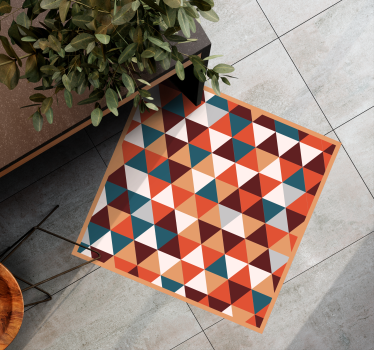 Triangulärt mosaikmönster Vinylmatta geometrisk - Tenstickers