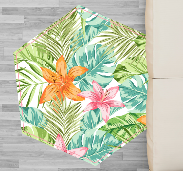 Tropisk flora Vinylmatta blommor och växter - Tenstickers