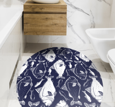 Under havet fiskar djur vinylmatta - Tenstickers