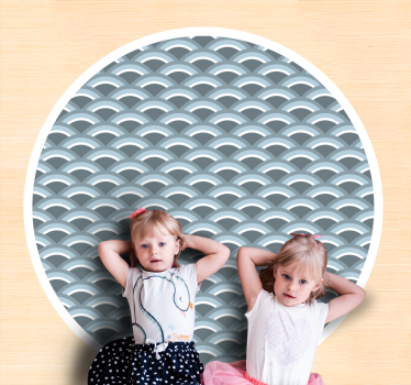 Vågmotiv Vinylmatta geometrisk - Tenstickers