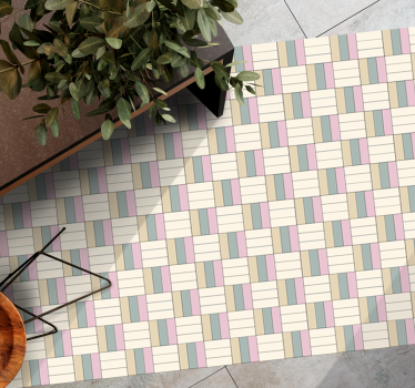 Vävda färgblock Vinylmatta geometrisk - Tenstickers