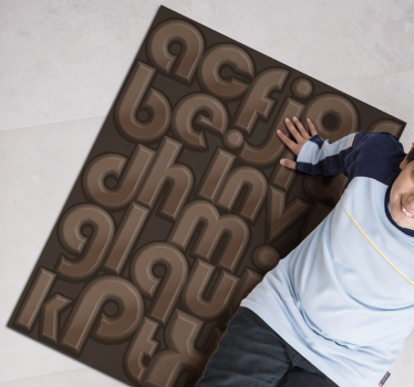 Vinyl matta trä textur med bokstäver mattor - Tenstickers