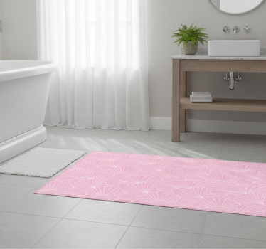 Vinylmatta badrum kawaii stil rosa snäckor - Tenstickers