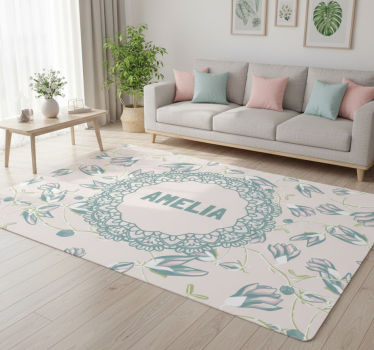 Vinylmatta blommor och växter blad och namn - Tenstickers