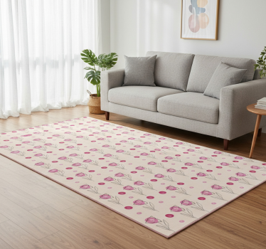 Vinylmatta blommor och växter bugambilia patrón - Tenstickers