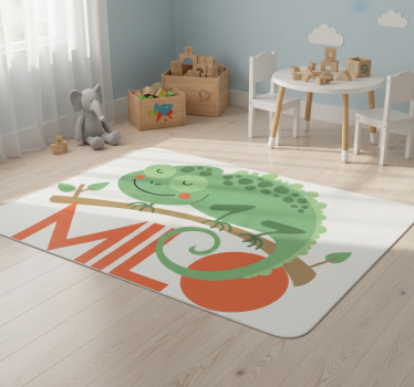 Vinylmatta djur kameleont med namn - Tenstickers