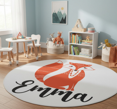 Vinylmatta djur nordisk räv med namn - Tenstickers