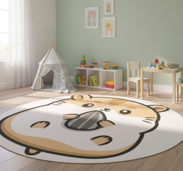 Vinylmatta djur söt hamster grafik - Tenstickers