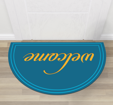 Vinylmatta foajé blå välkomnande design - Tenstickers