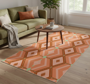 Vinylmatta geometrisk 30-tals höstfärger - Tenstickers