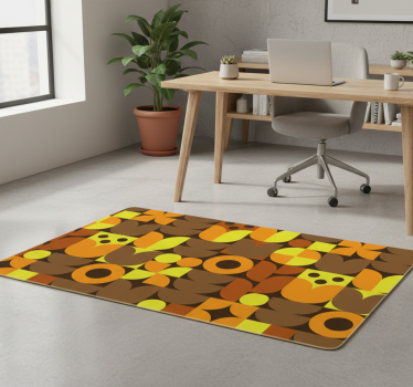 Vinylmatta geometrisk abstrakt 70-tals laptop - Tenstickers
