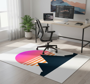 Vinylmatta geometrisk bergsolnedgång - Tenstickers