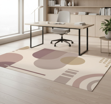 Vinylmatta geometrisk brun modern konst - Tenstickers