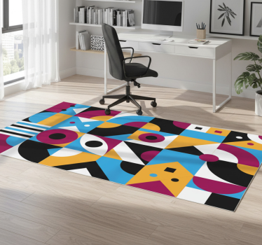 Vinylmatta geometrisk färgade former - Tenstickers