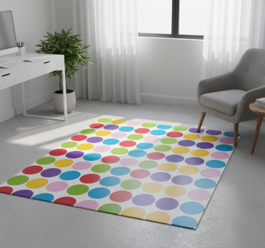Vinylmatta geometrisk färgglad cirkelmönster - Tenstickers