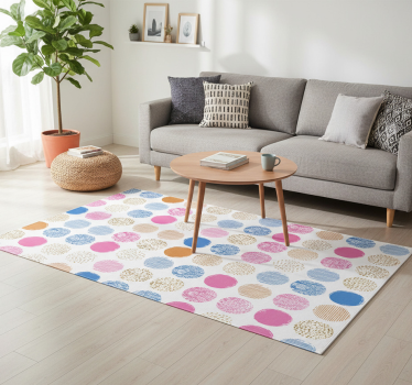Vinylmatta geometrisk färgglad prickmönster - Tenstickers