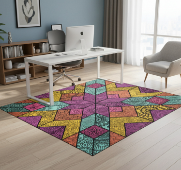 Vinylmatta geometrisk färgglada geometriska element - Tenstickers