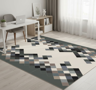 Vinylmatta geometrisk färgnyanser färgblock - Tenstickers