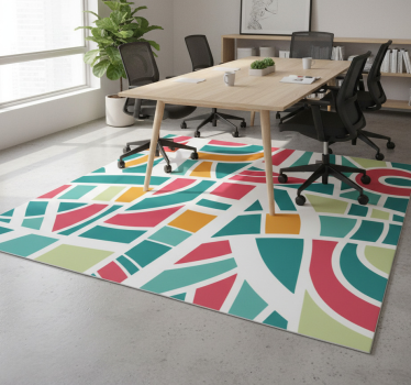 Vinylmatta geometrisk flerfärgade plattor - Tenstickers
