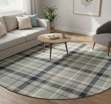 Vinylmatta geometrisk grått flanell - Tenstickers
