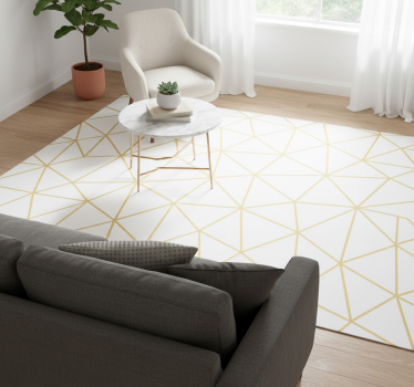 Vinylmatta geometrisk gyllene geometrisk prism mosaik - Tenstickers