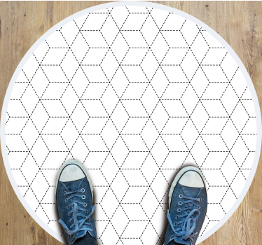 Vinylmatta geometrisk hexagonal mönster - Tenstickers