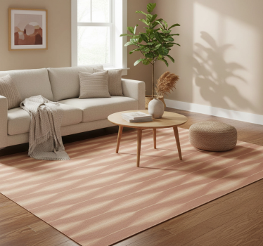 Vinylmatta geometrisk ikat kasuri mocha mousse - Tenstickers