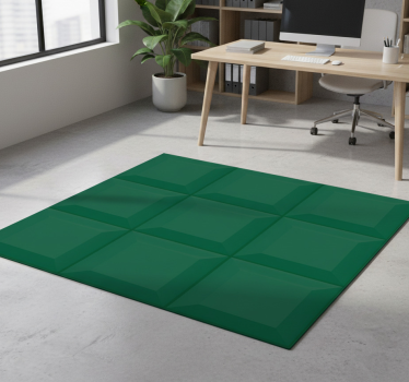 Vinylmatta geometrisk gröna 3d-plattor - Tenstickers