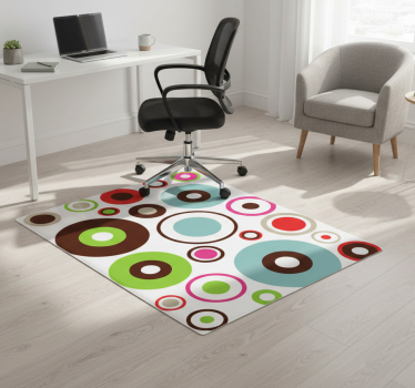 Vinylmatta geometrisk enkla geometriska cirklar - Tenstickers