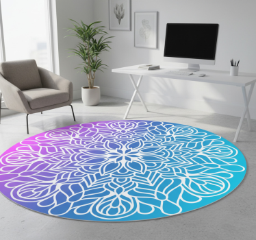 Vinylmatta geometrisk livlig cirkulärt mönster - Tenstickers