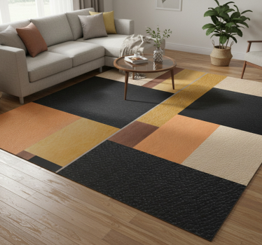 Vinylmatta geometrisk med strukturerade block - Tenstickers